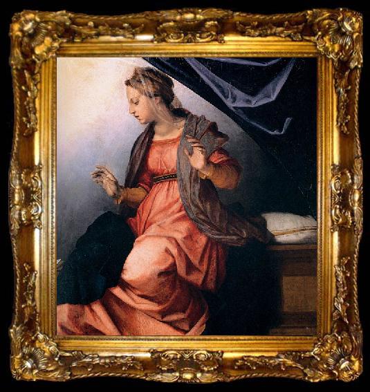 framed  Andrea del Sarto Annunciation, ta009-2